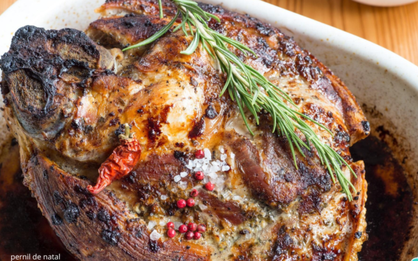 Pernil Assado com Molho de Laranja e Mel, delicioso demais